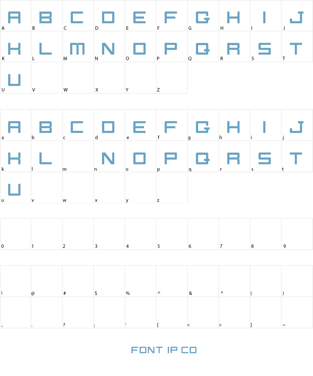 QUBE Font Character