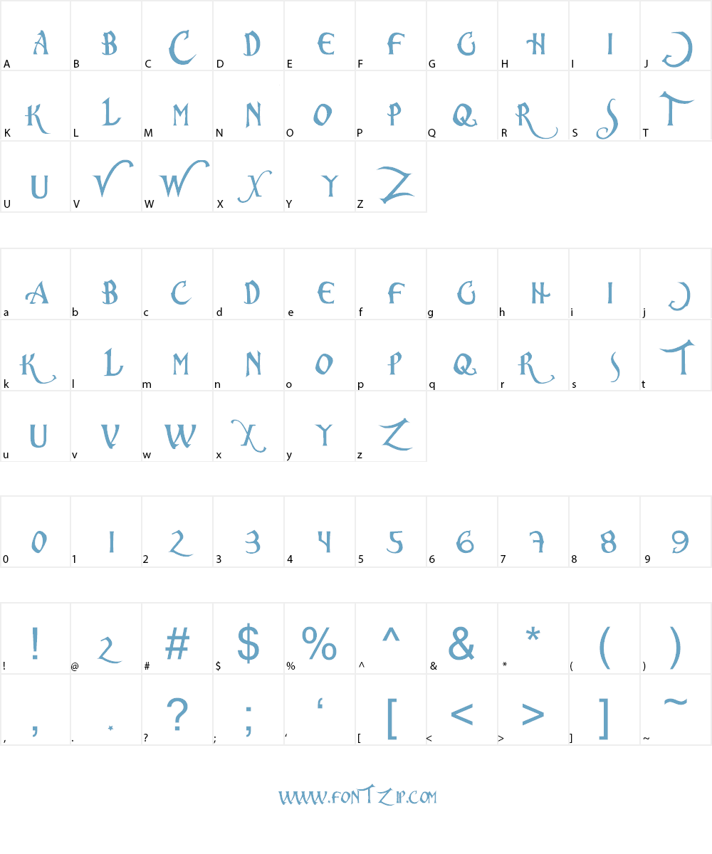 ChristmasCarol Font Character