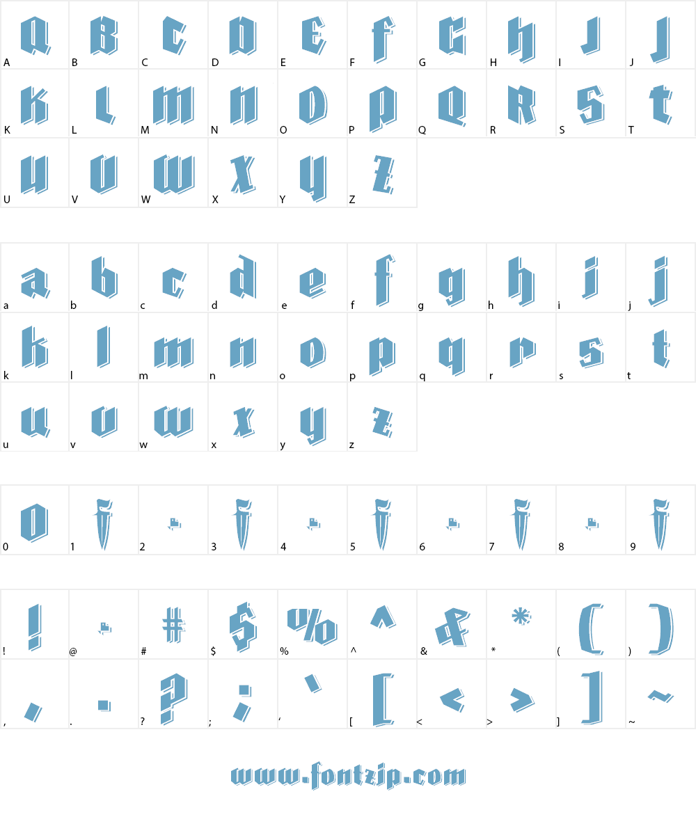 Farisea Dark Font Character
