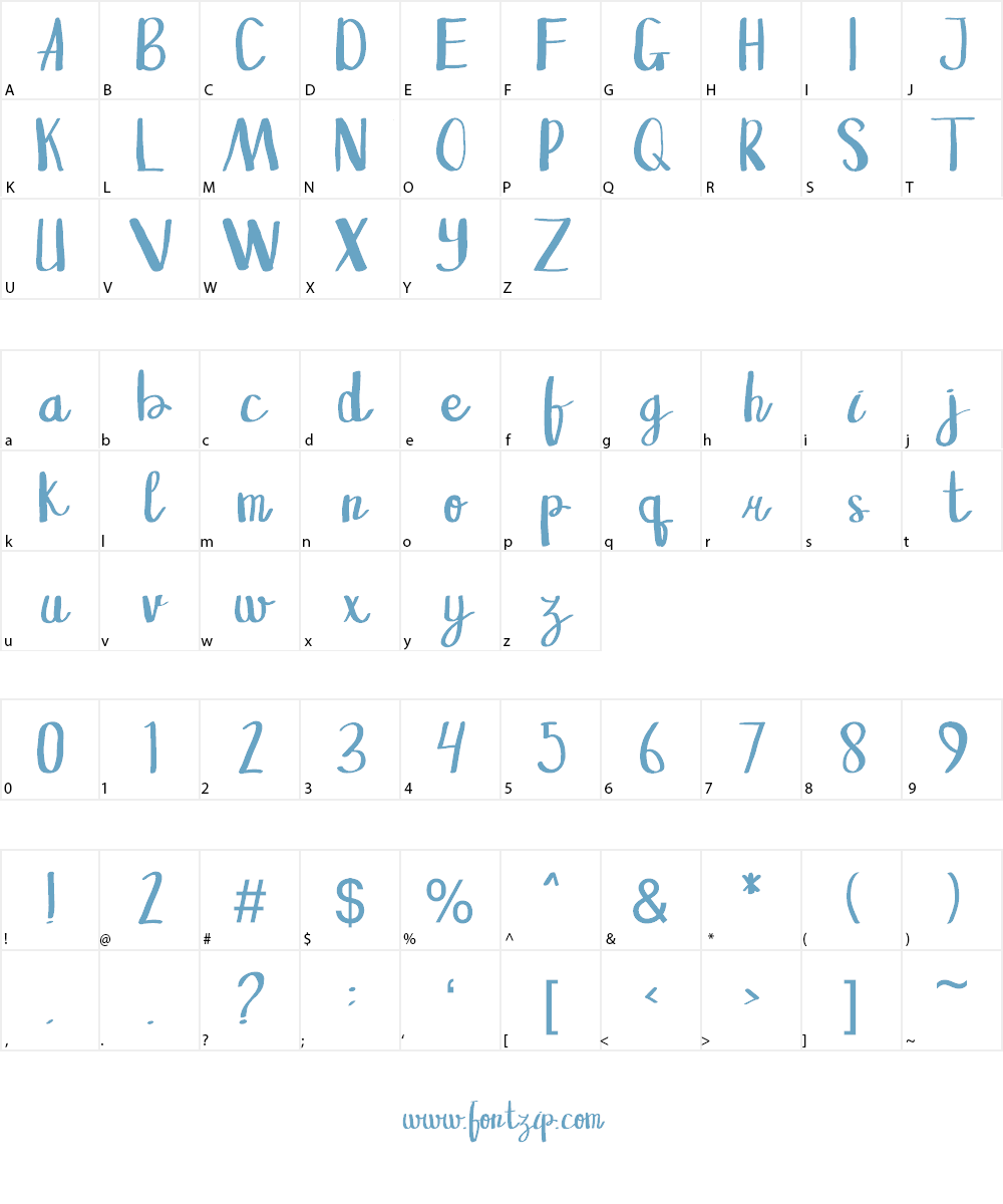 Sangkala Font Character