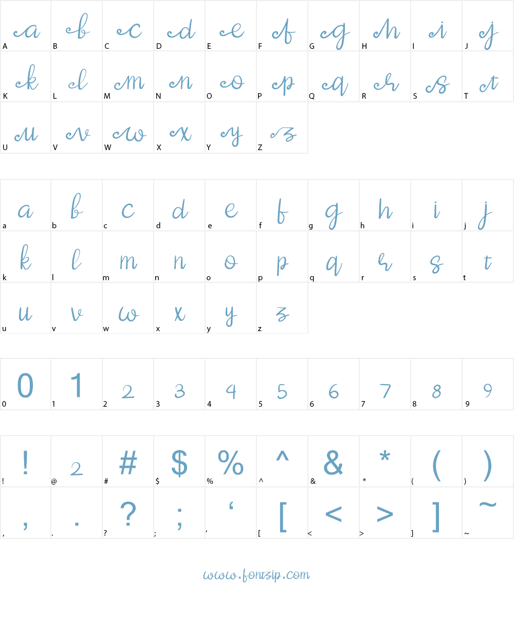 Oska- Demo Font Character