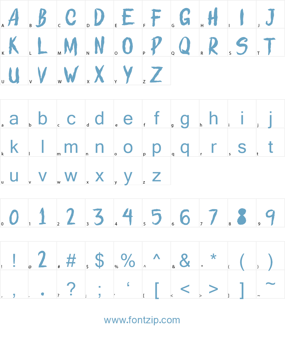 ROLLING STROKES DEMO Font Character