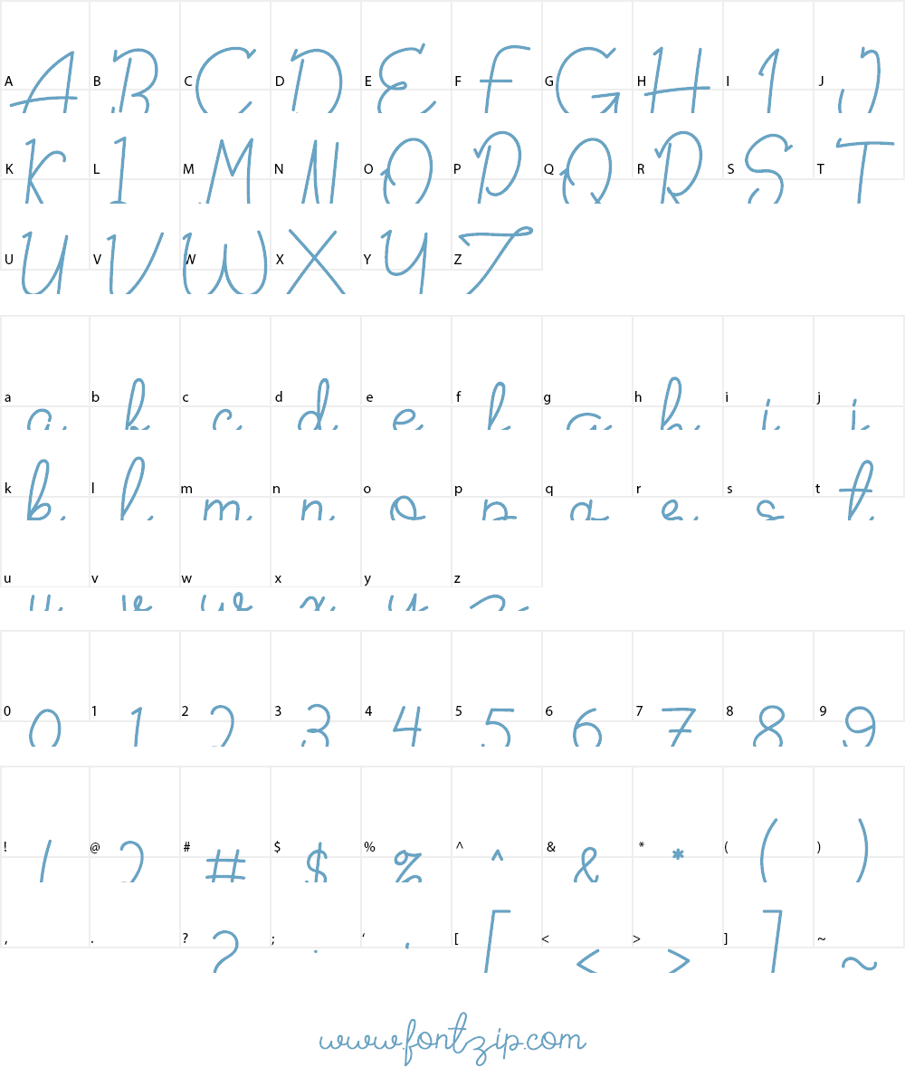 Signattured Font Character