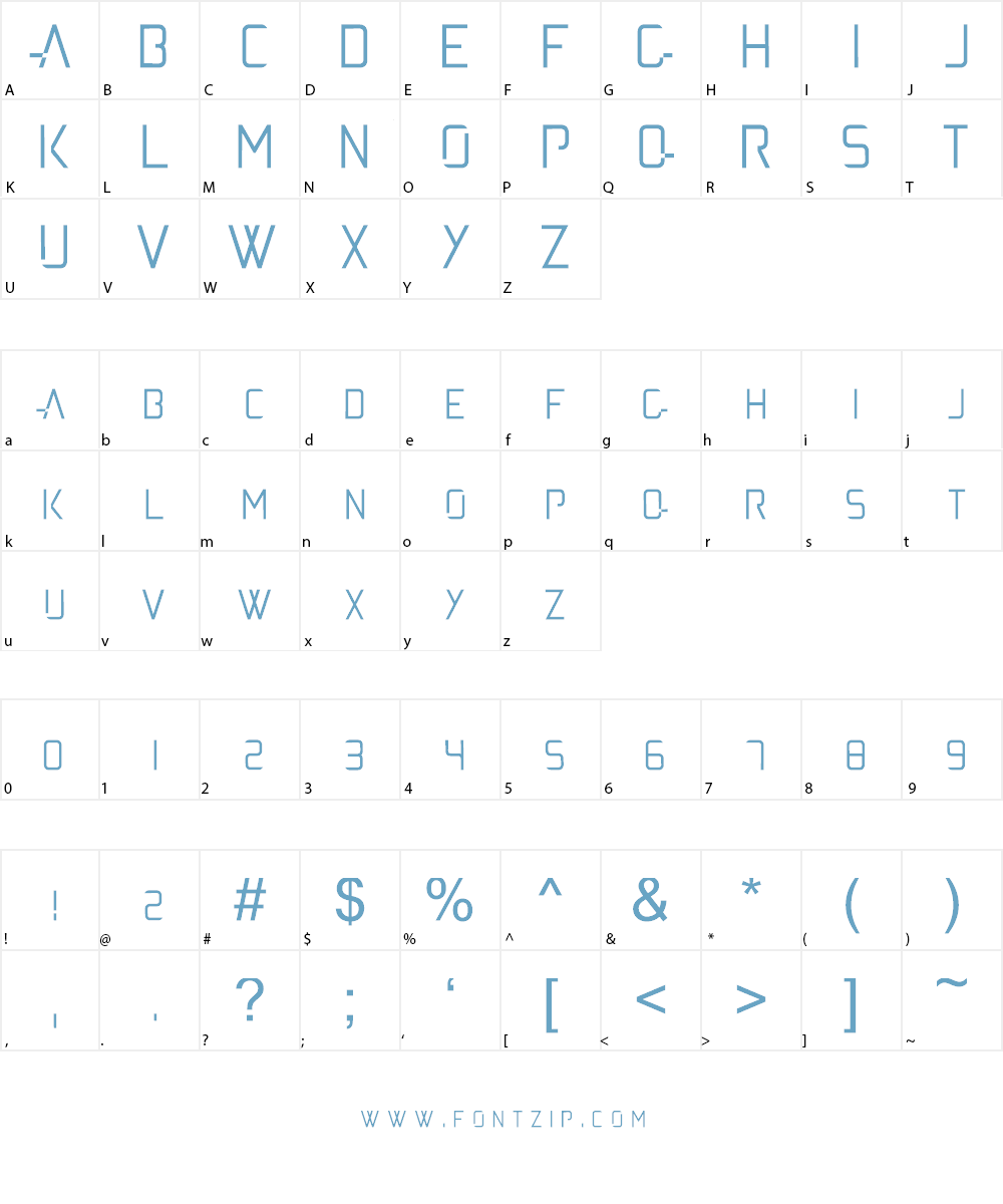 andromeda Font Character