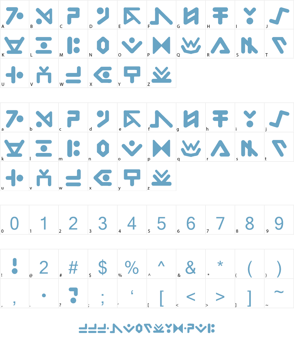 TatangulDigital Font Character