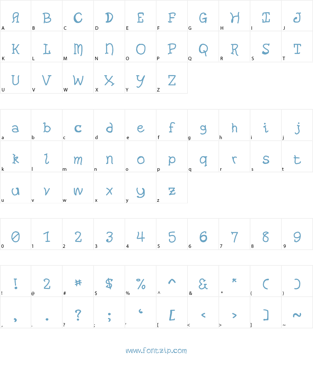 Boring Little Trick-or-Treaters Font Character