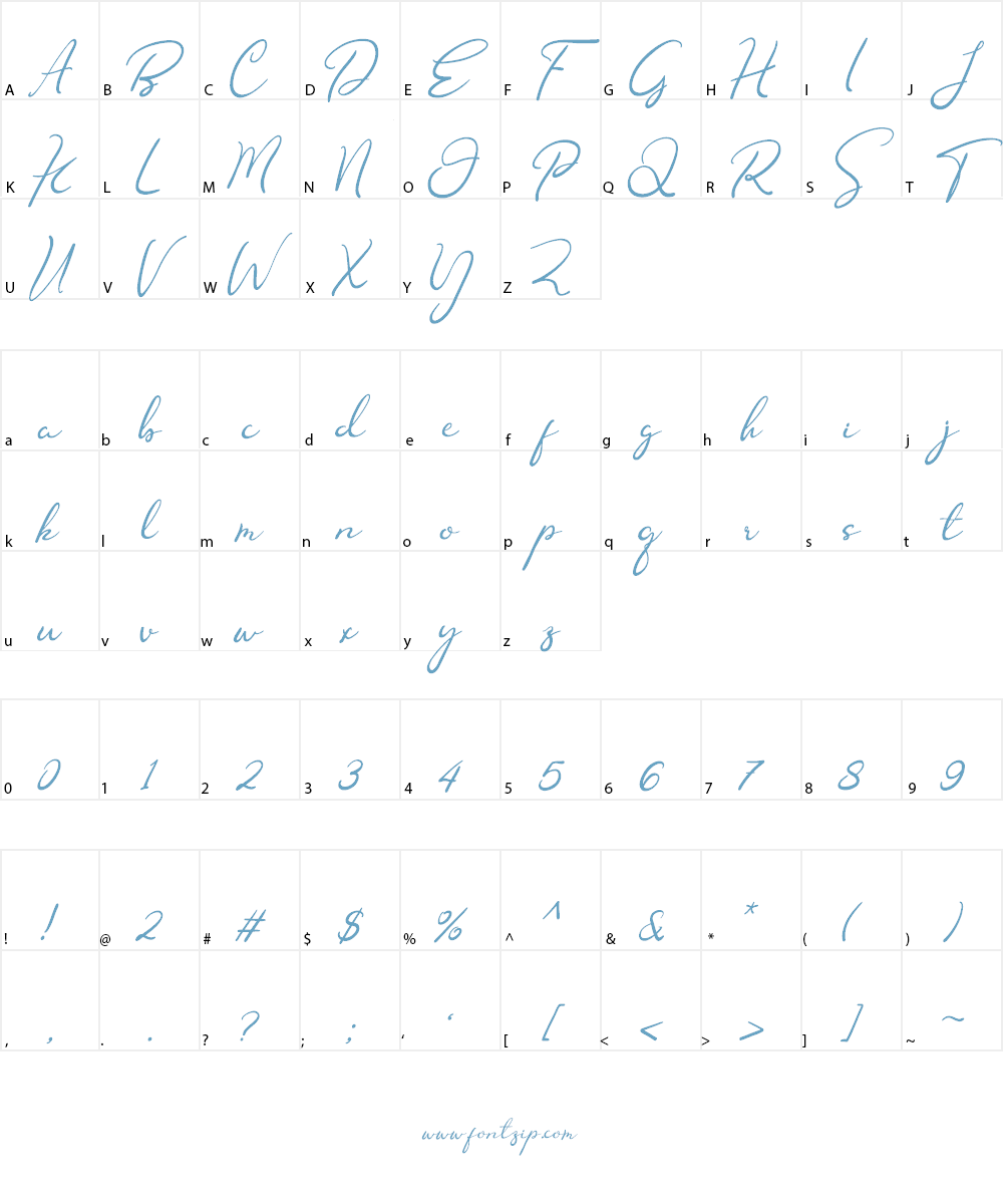 Nofhistica Font Character