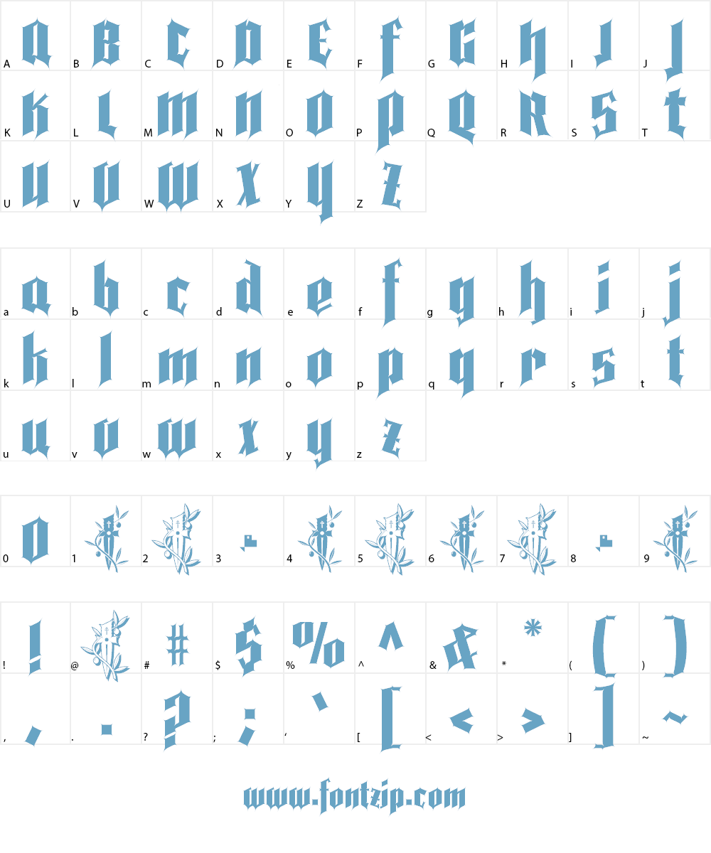Pena Caldaria Font Character