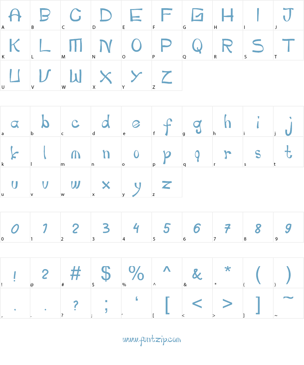 Pianika Font Character