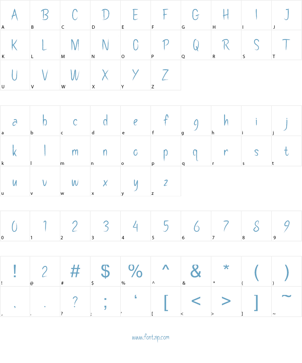 Pollaroid Font Character
