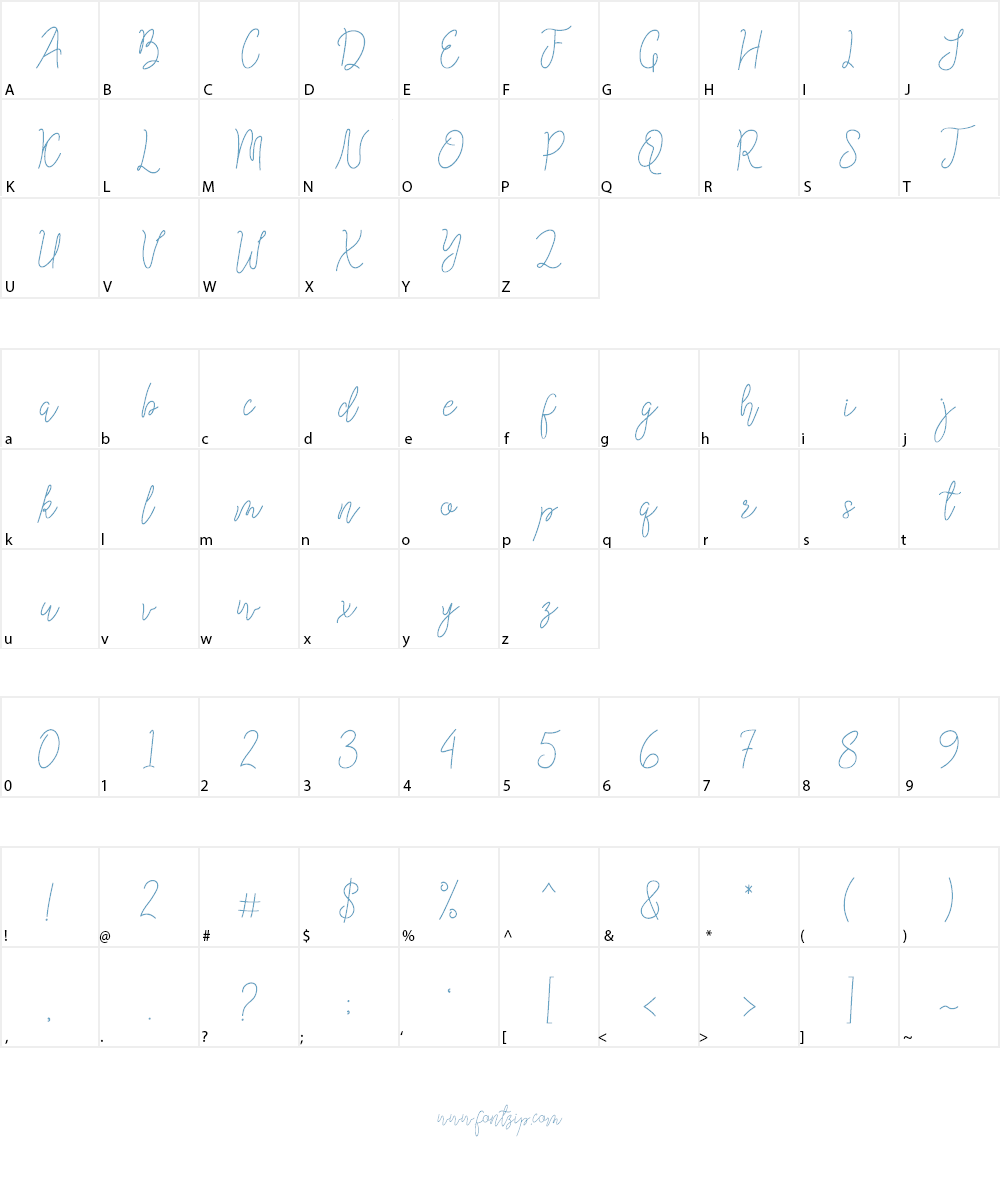Queenesia Font Character