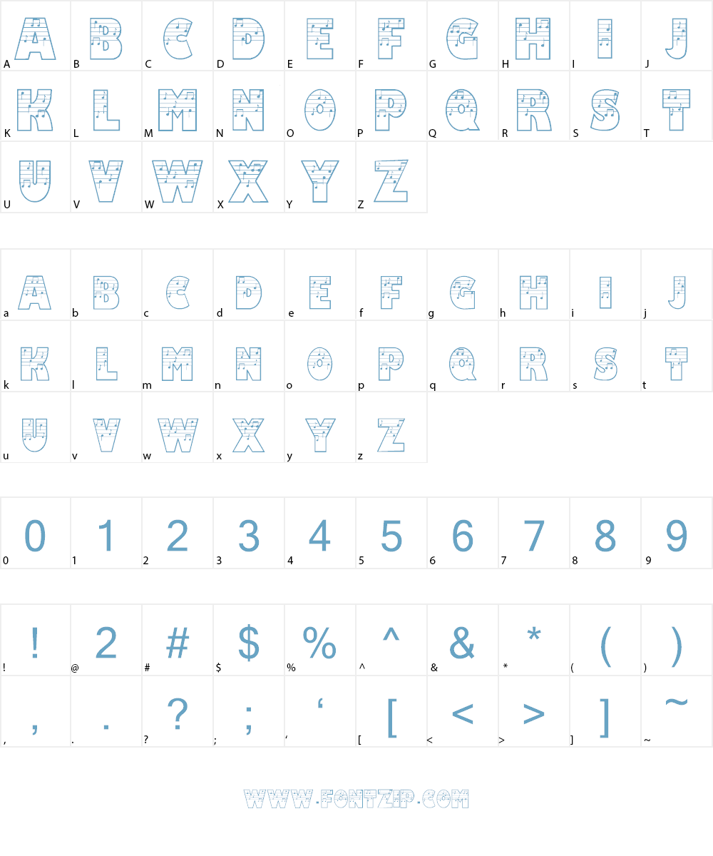 Amadeus Font Character