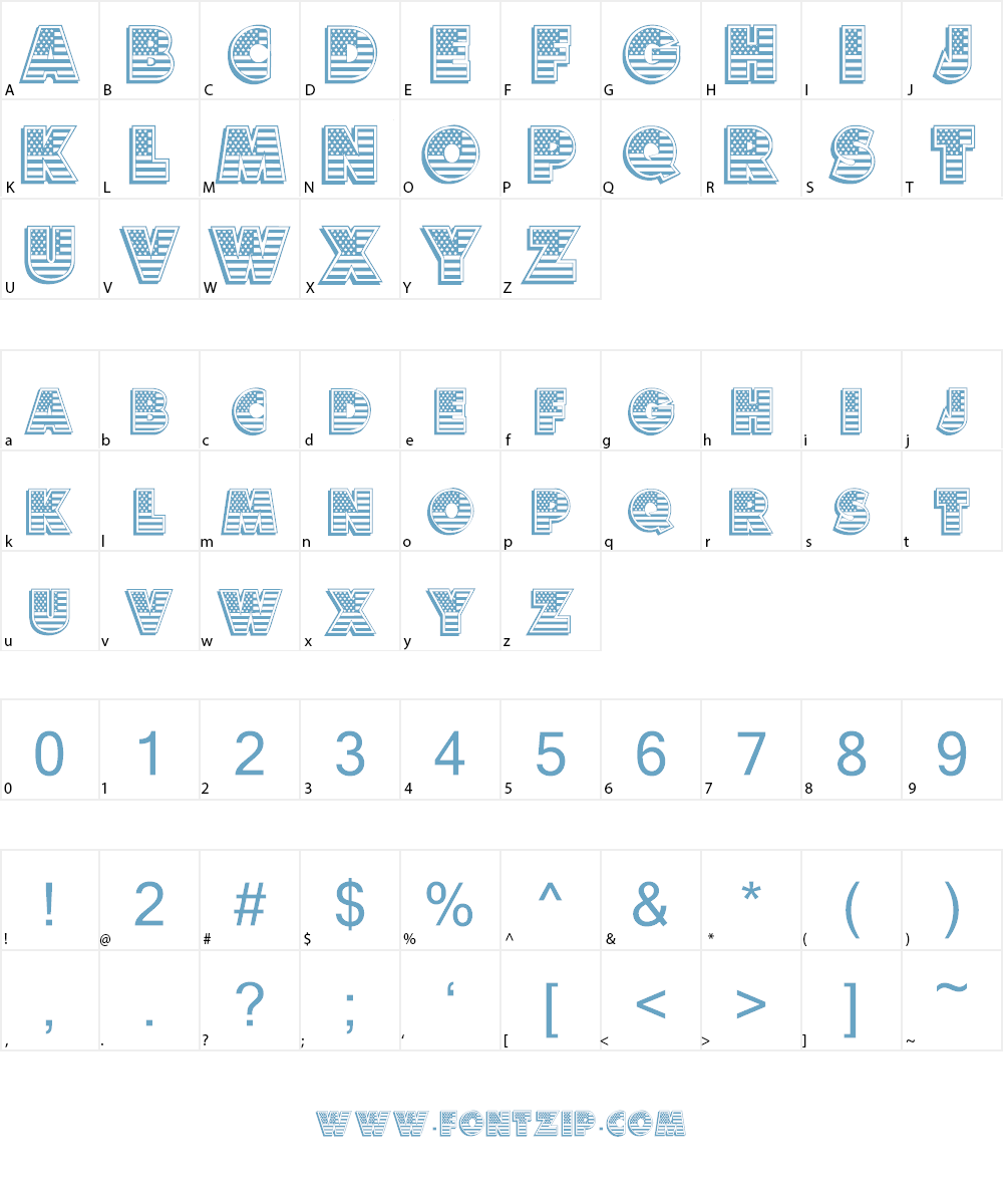 American Dream Font Character