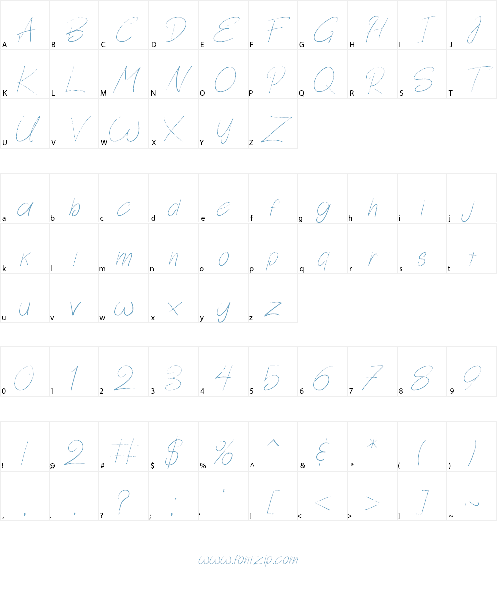 Nosa Font Character