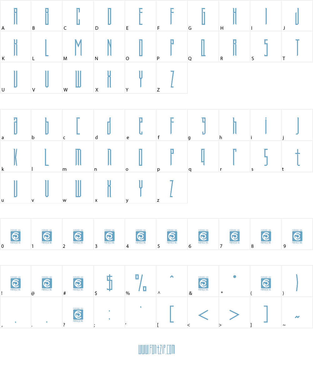 ARMOR FreeVersion Font Character