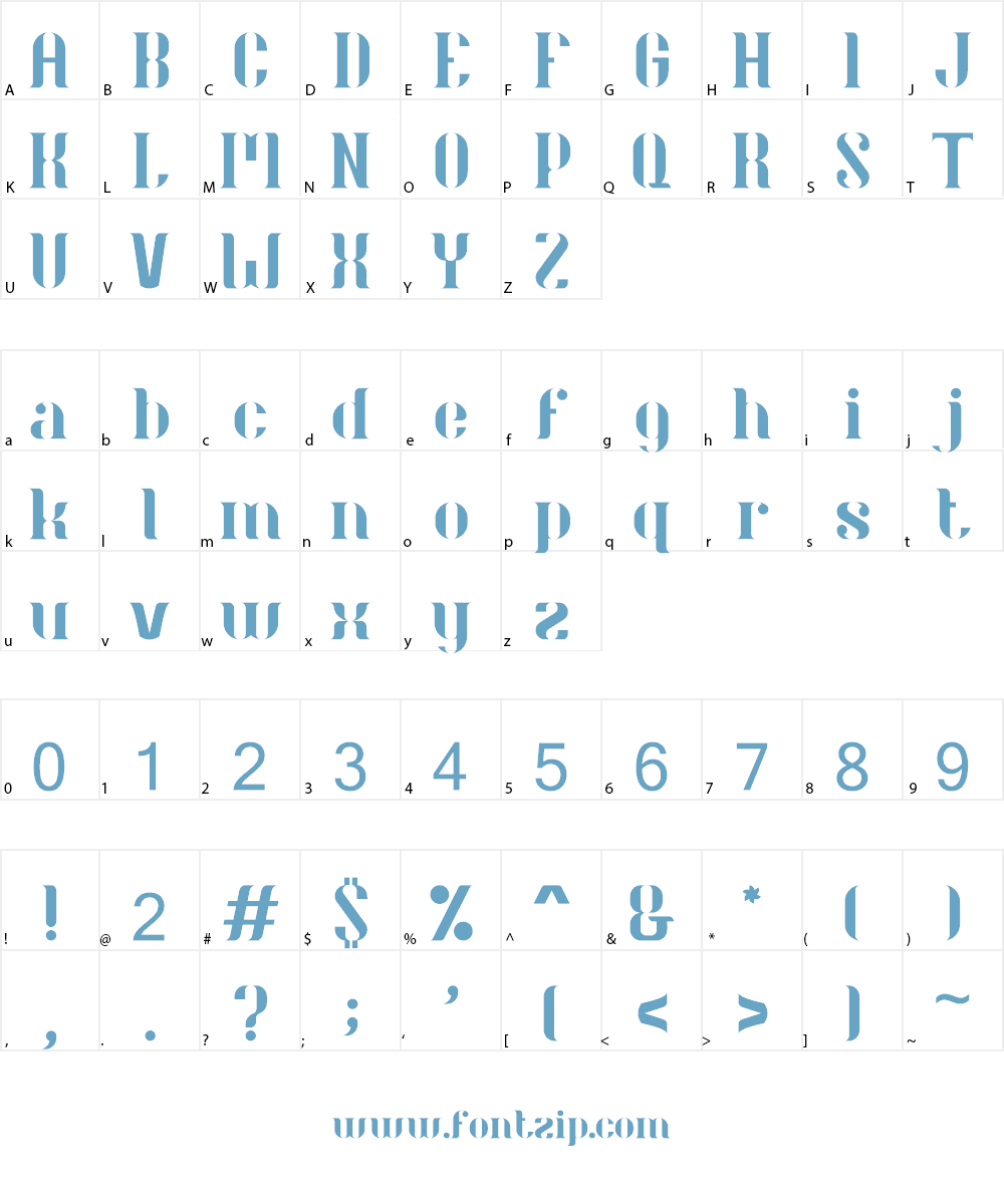 Audrey Free Font Character