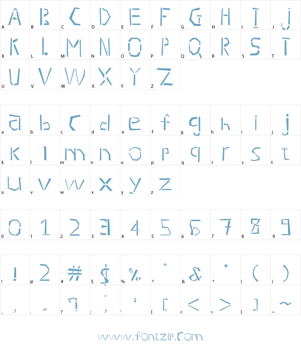 Gouffre Font Character