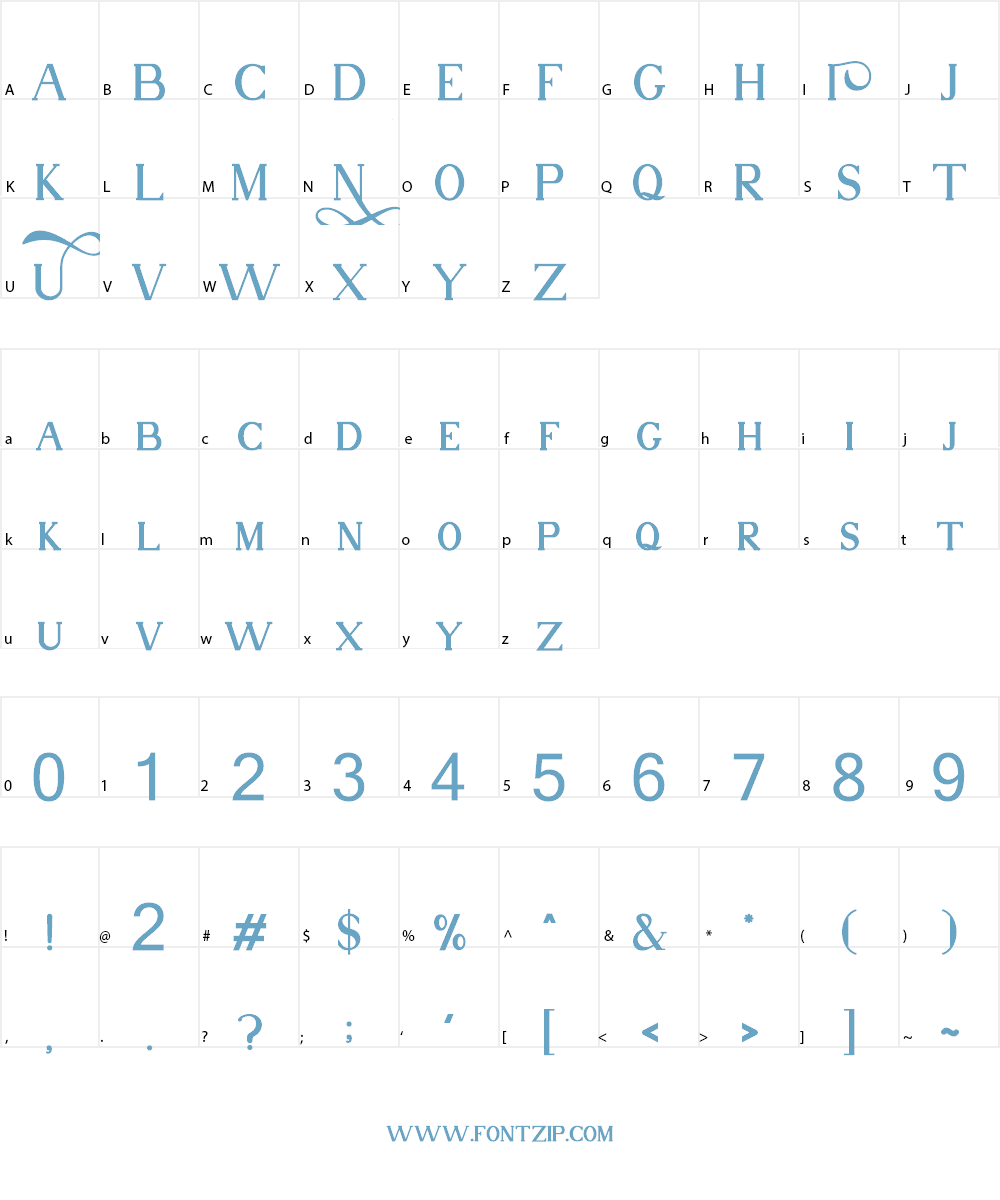 Nuri Free Font Character