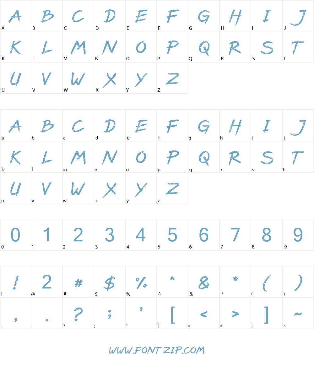 PaxSuyudz Free Font Character
