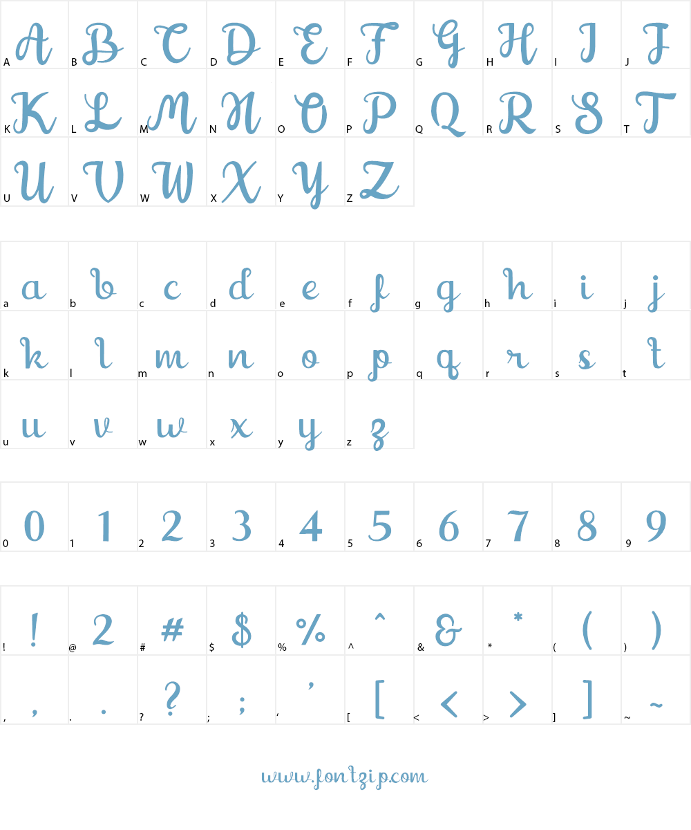 Shaquilla Free Version Font Character