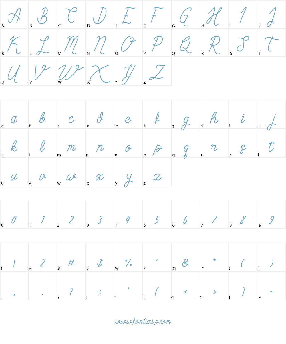 Simbok Pudjie Free Font Character