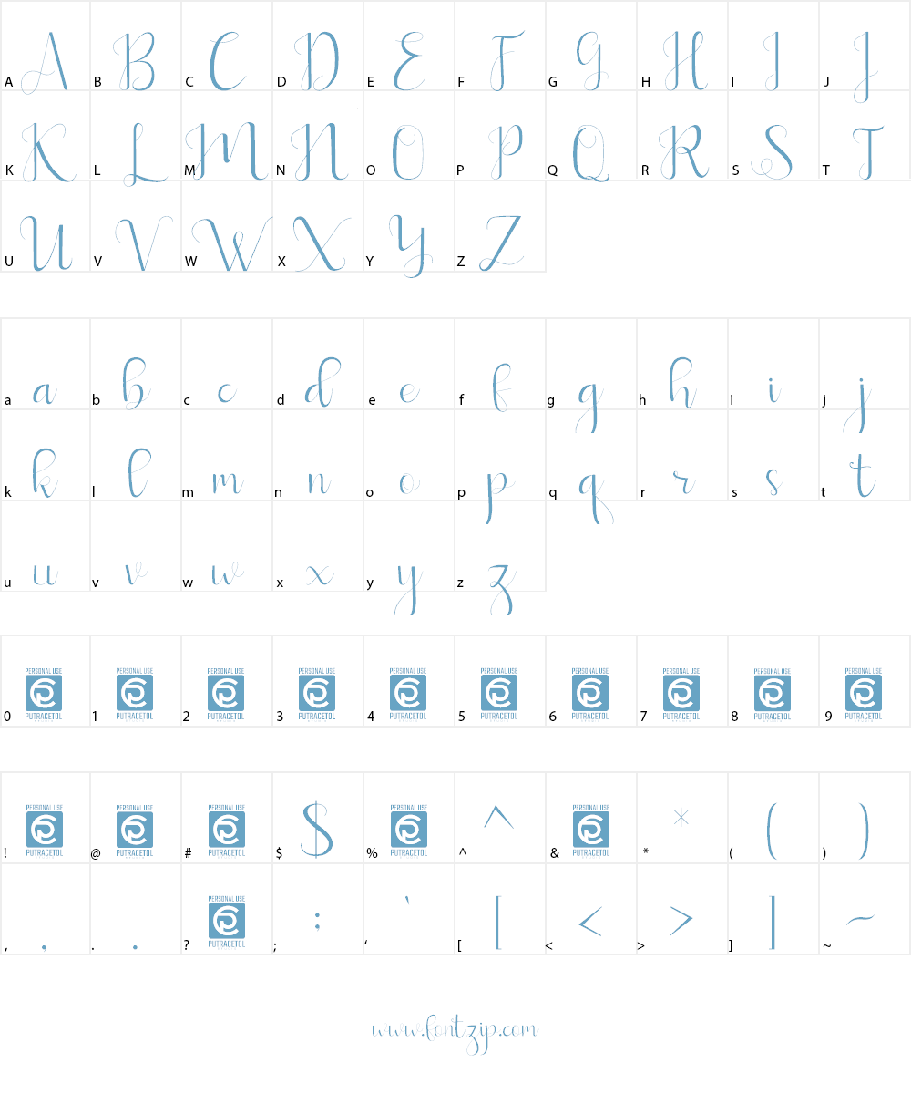 Sweetyhearts FreeVersion Font Character