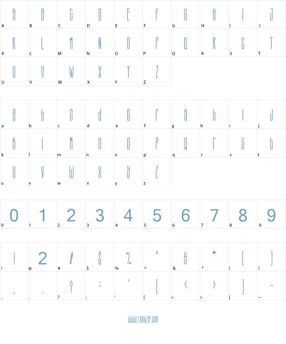 Therlalu - Free Vers Rough Font Character