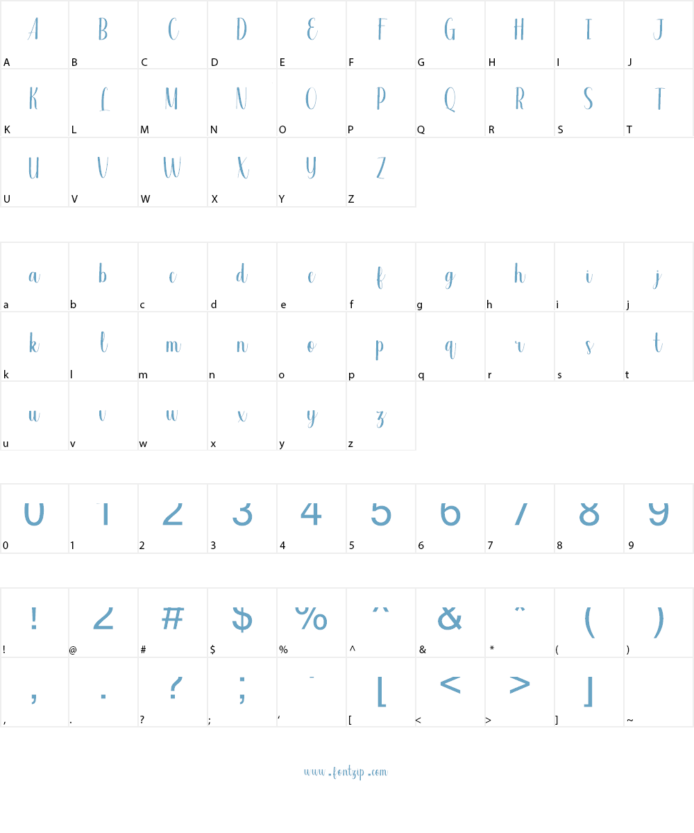 Valsday Script DEMO Font Character