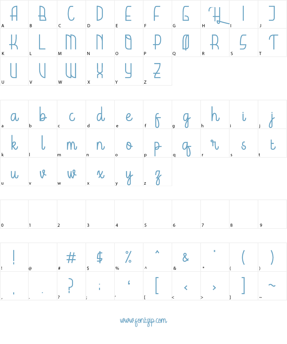 Hardolyn [Demo] Font Character