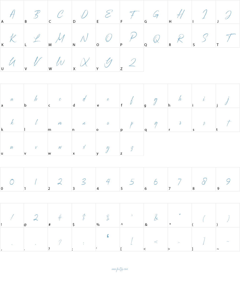 Augustinne demo Font Character