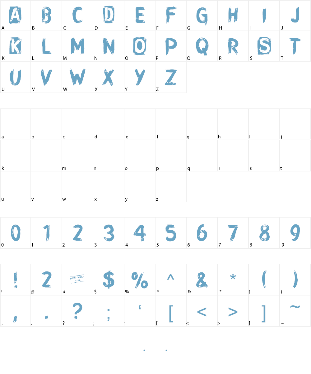 CF Punk Songwriter Rough PERSO Font Character