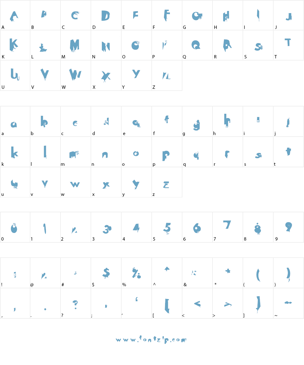 FourTe Font Character
