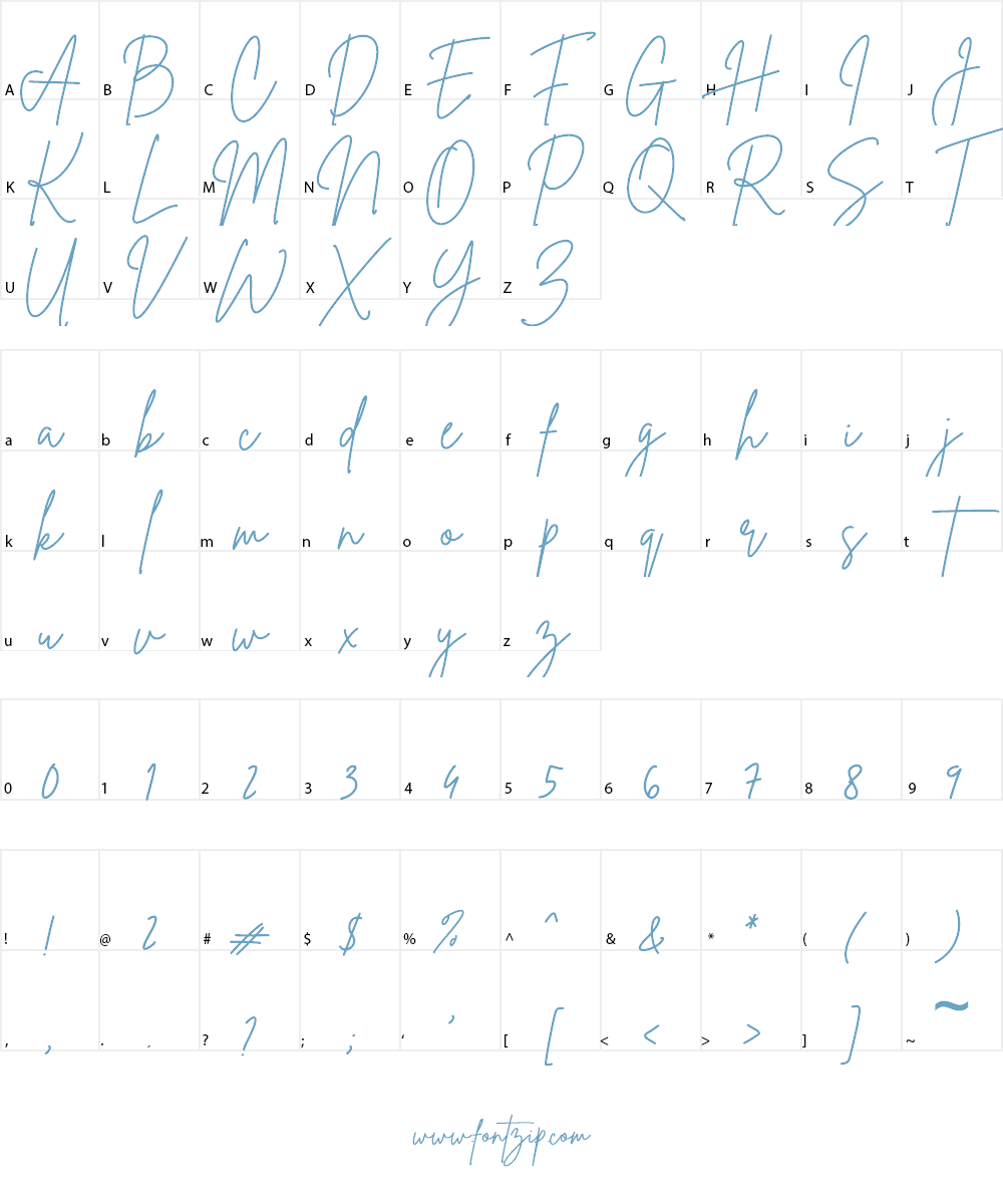 Brittany Signature Font Character
