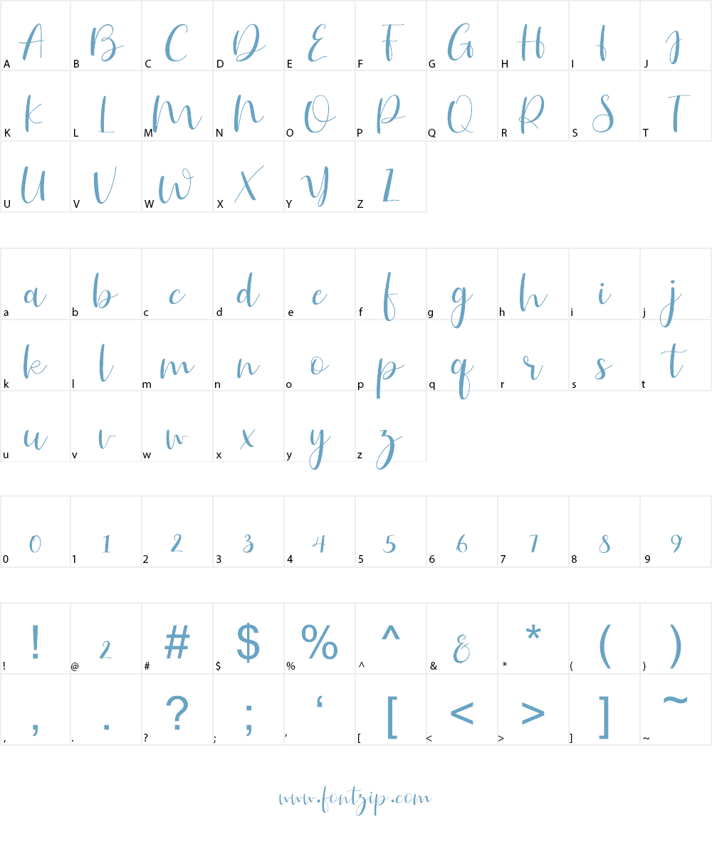 Hailluna Font Character