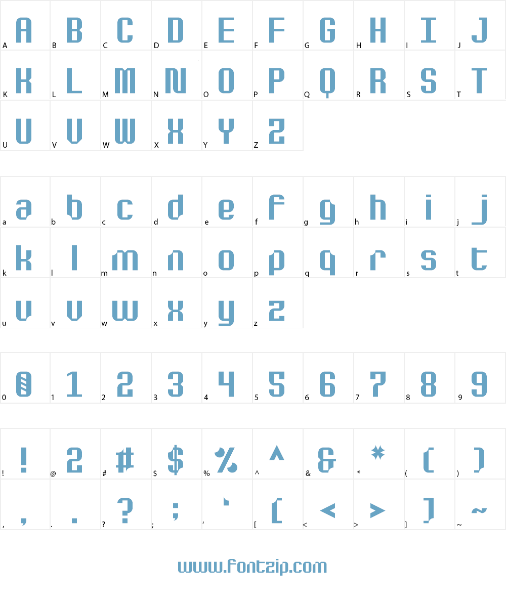 Nervousa Font Character