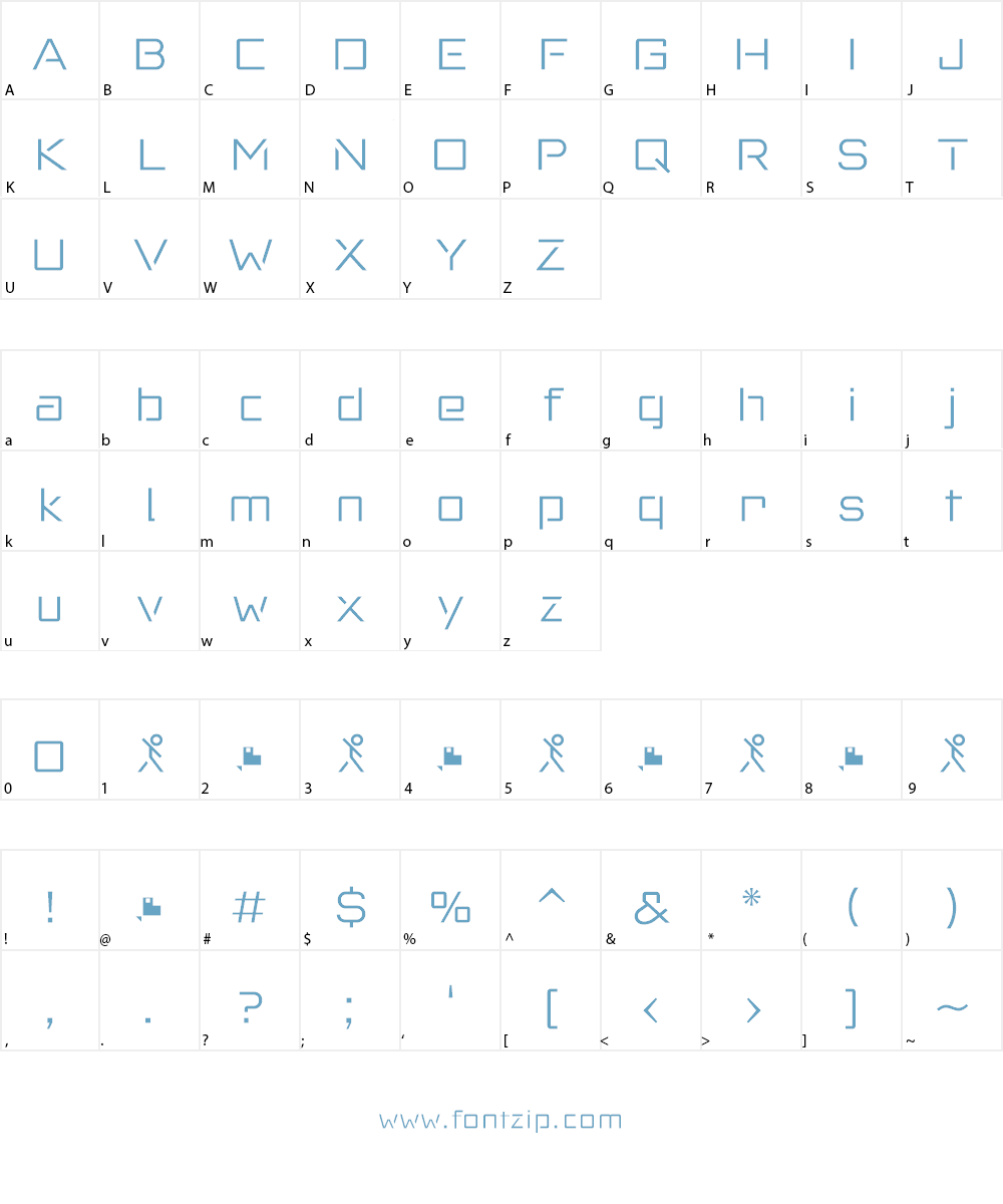Red Thinker Light Font Character