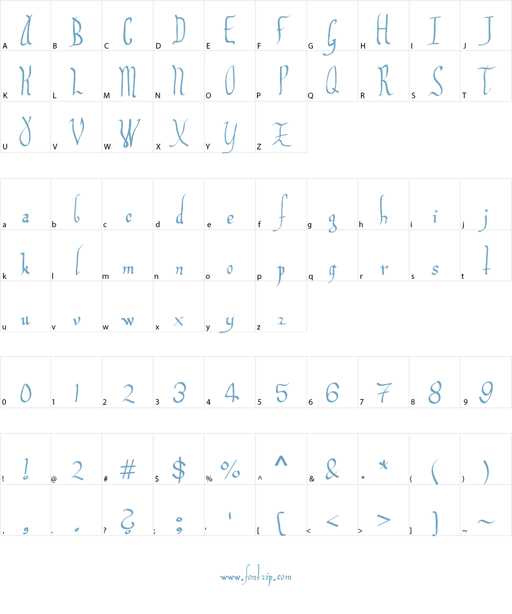 Medelicia Font Character