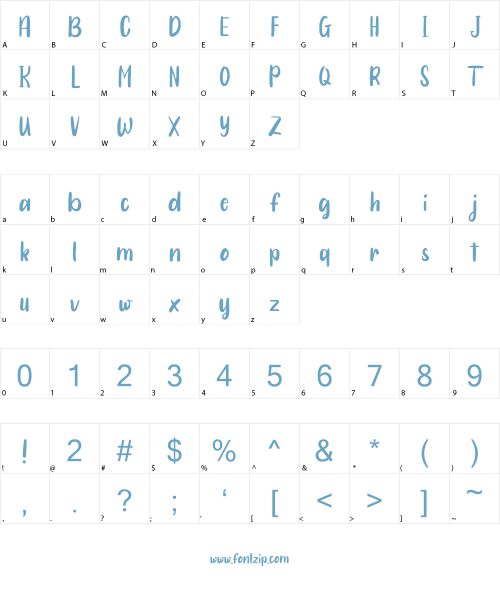 Alenka_Demo Font Character