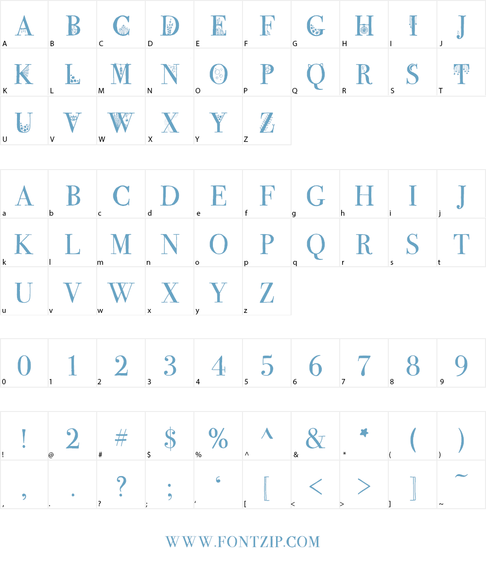 Adalind Font Character