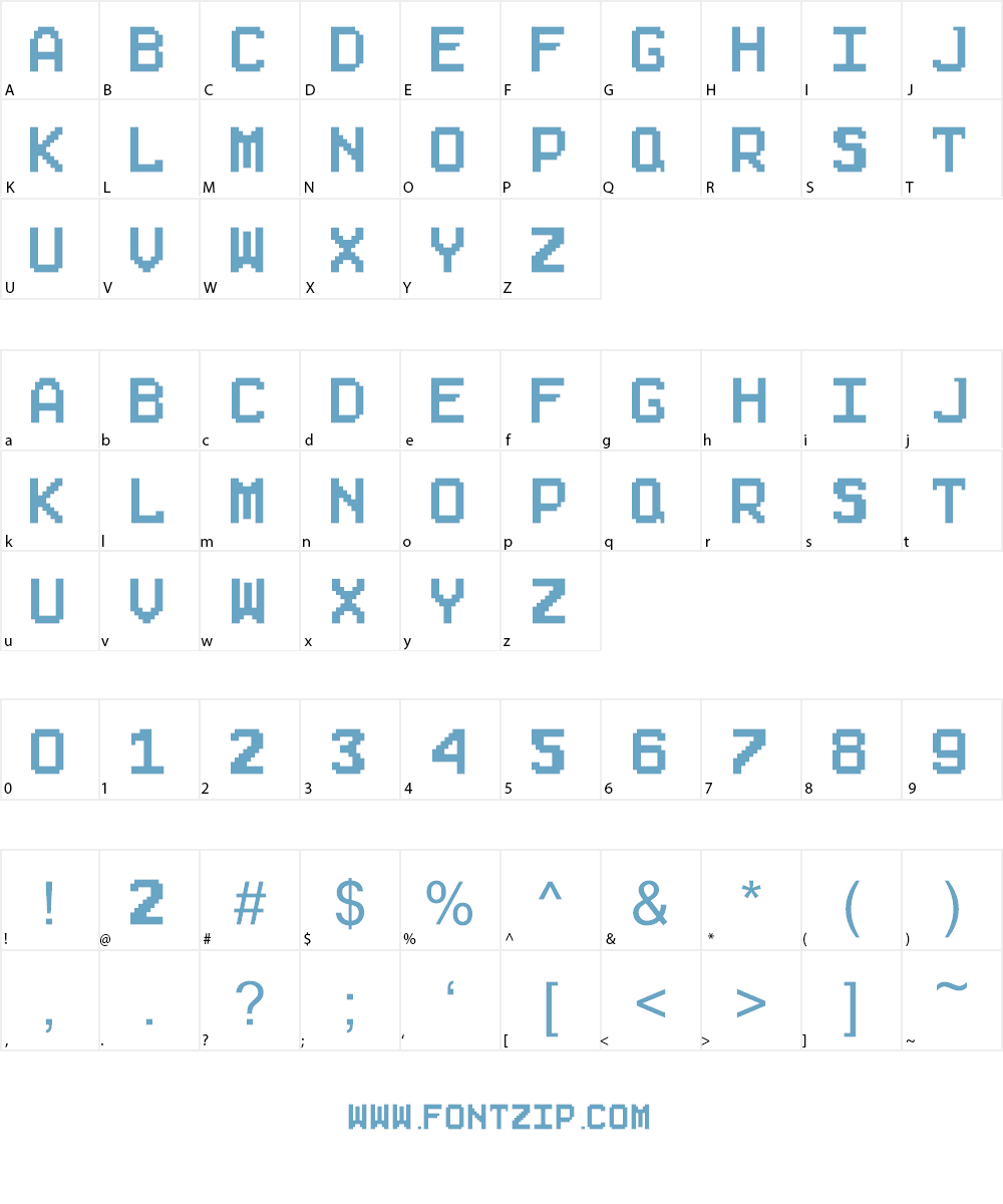 Pixelony Font Character
