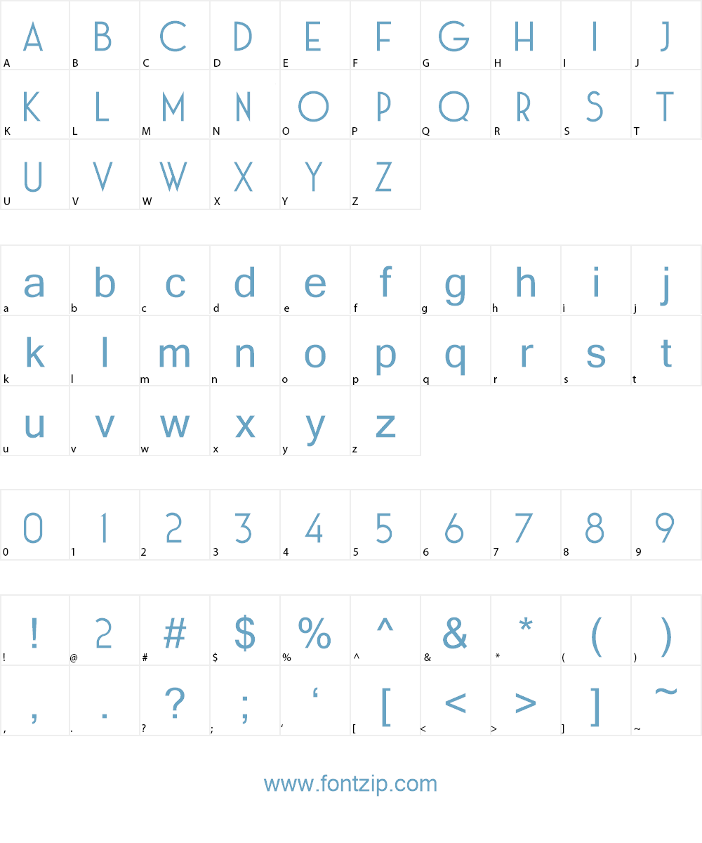 Haute Corniche Font Character
