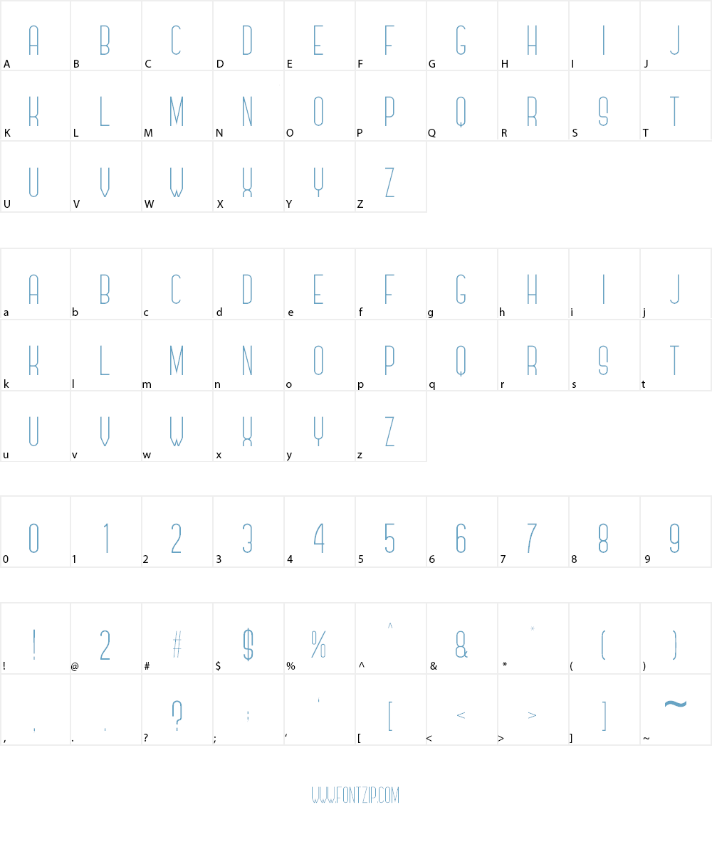 Quatronome Font Character
