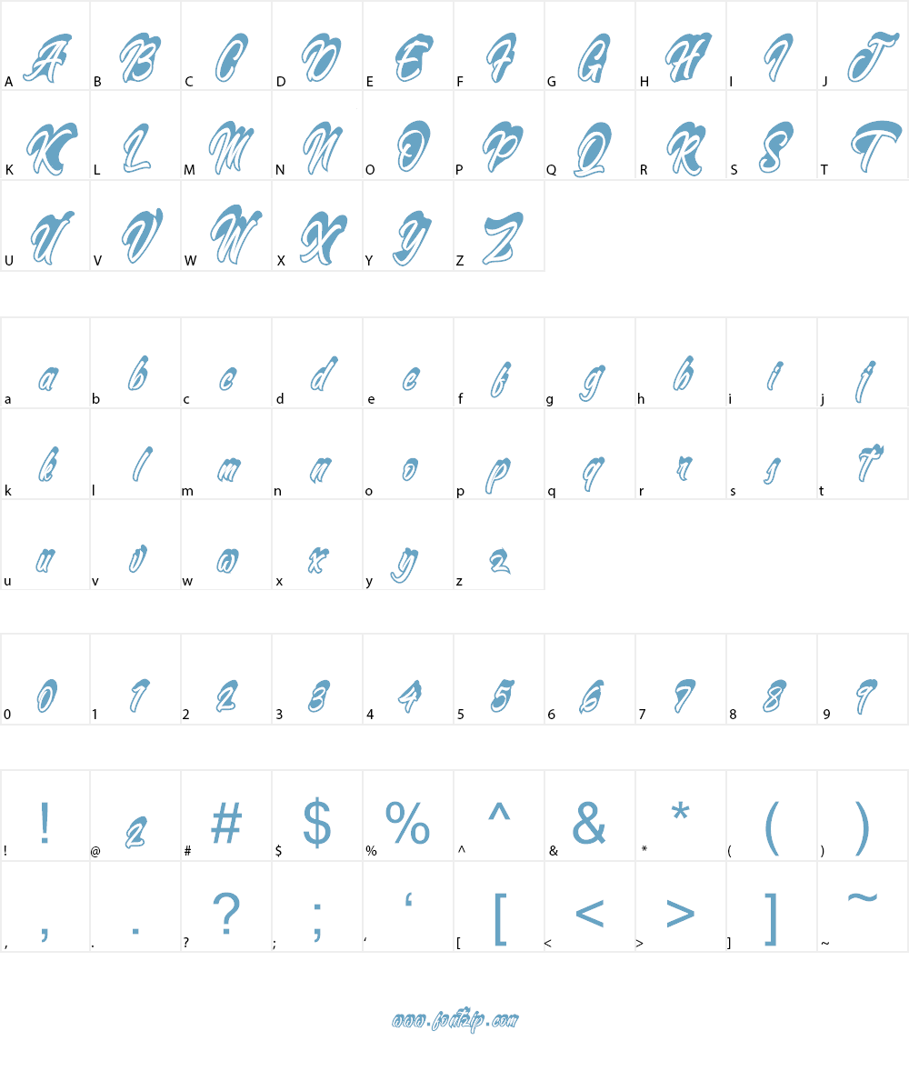 The Black Cassanova Font Character
