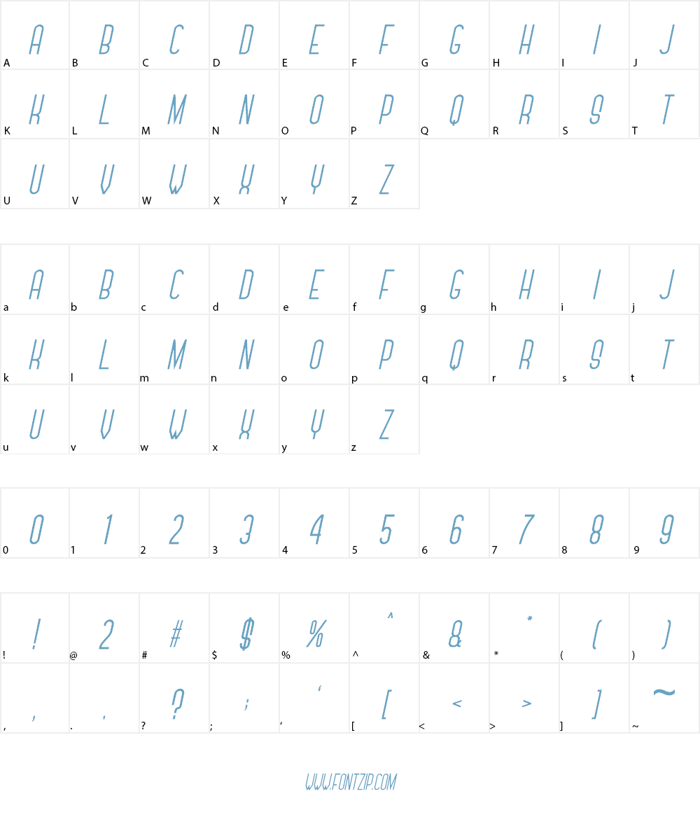 Underestimate Font Character