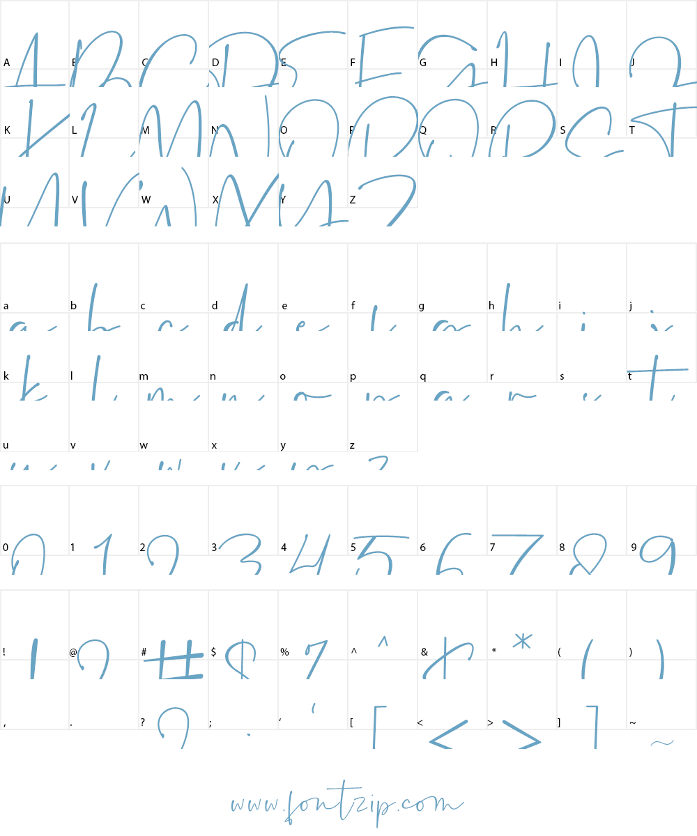 Dantina Font Character