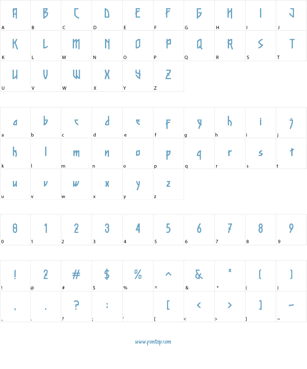 Xylene Font Character
