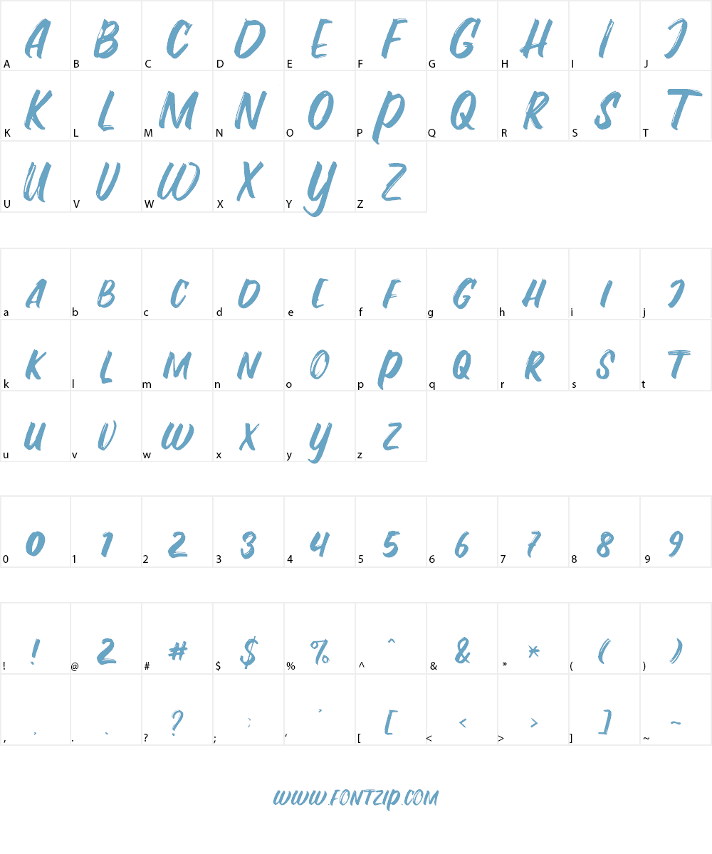 Fontania Font Character