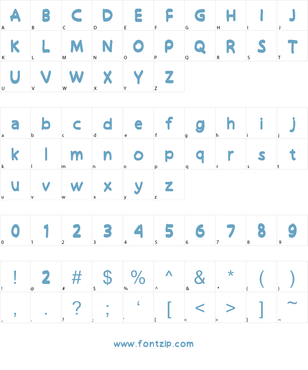 Funblob Free Font Character