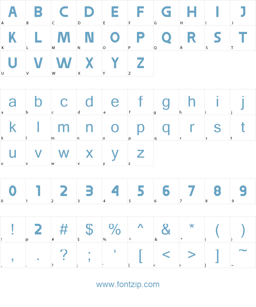 Galgator Free Font Character
