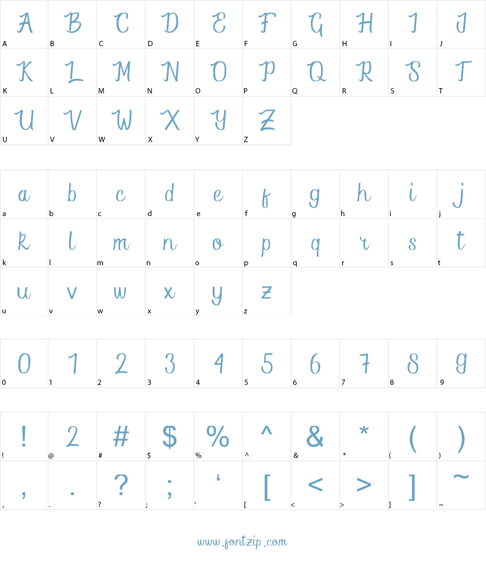 Jallarre Script Free Font Character